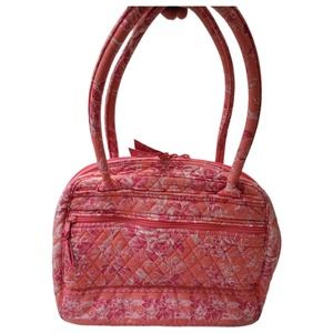Vera Bradley Lola Hope Toile Handbag Purse Pink Peach Floral Birds